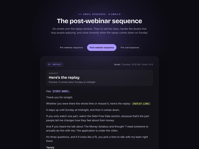 Post-webinar preview